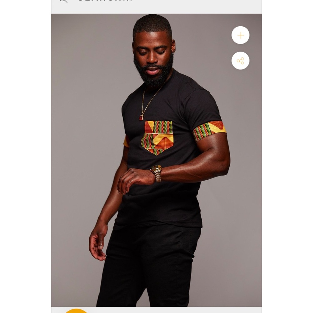 D’iyanu Seun Men's African Print T-Shirt with pocket